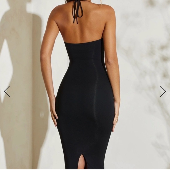 Oh Polly Black Cutout Halter Bodycon Dress - Picture 2 of 3